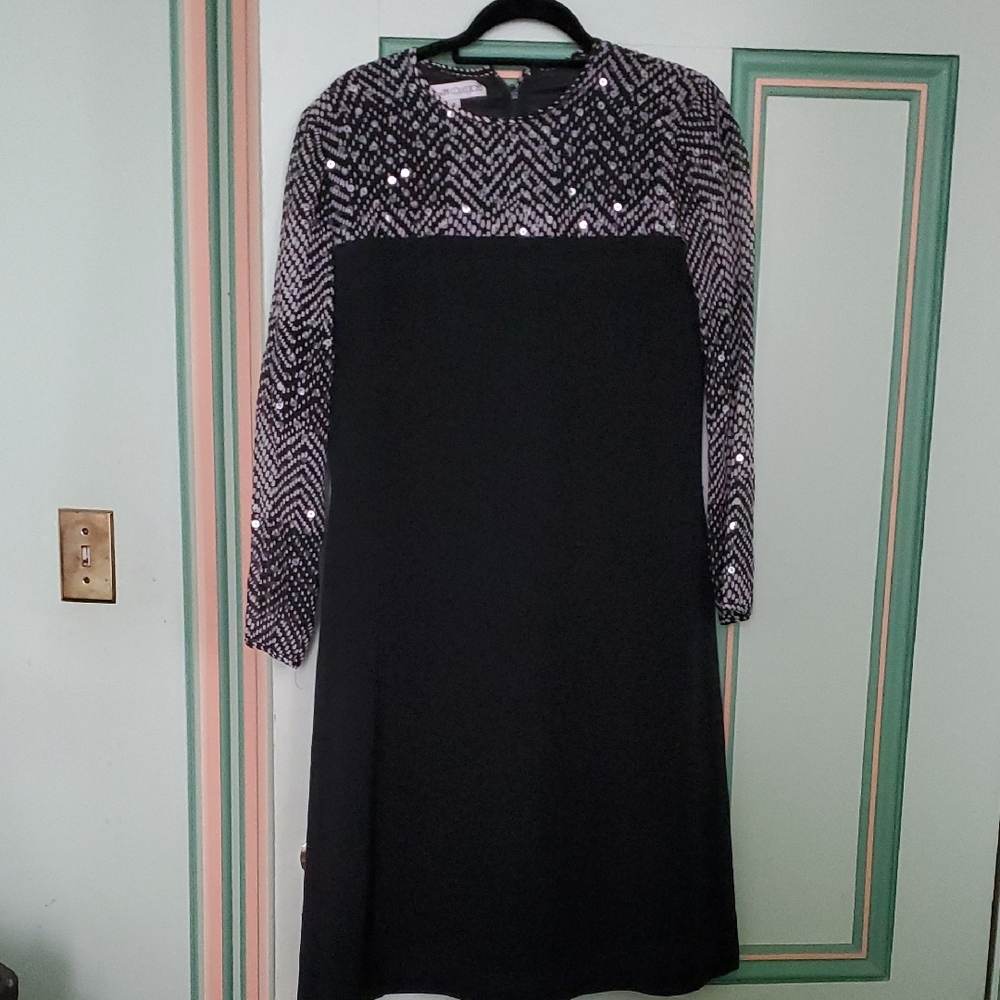 Black and White Dress With Sequins